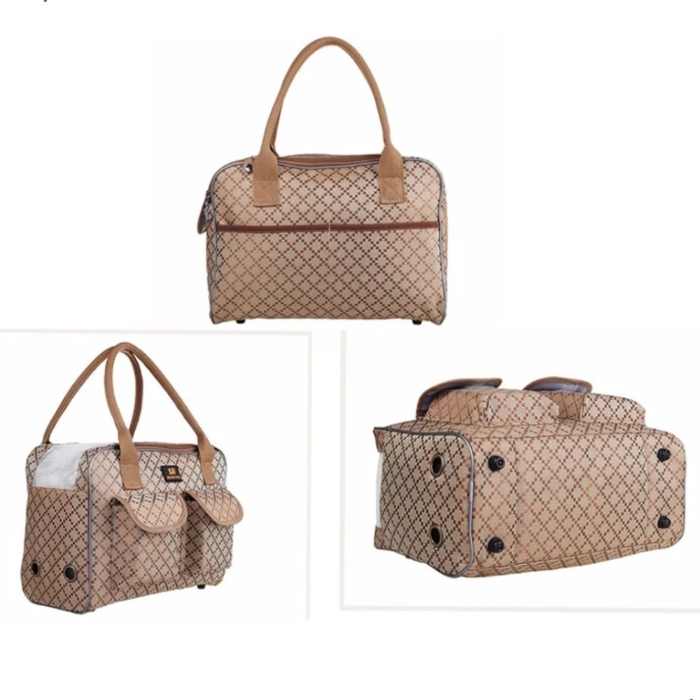 Khaki Dog Carrier Bag